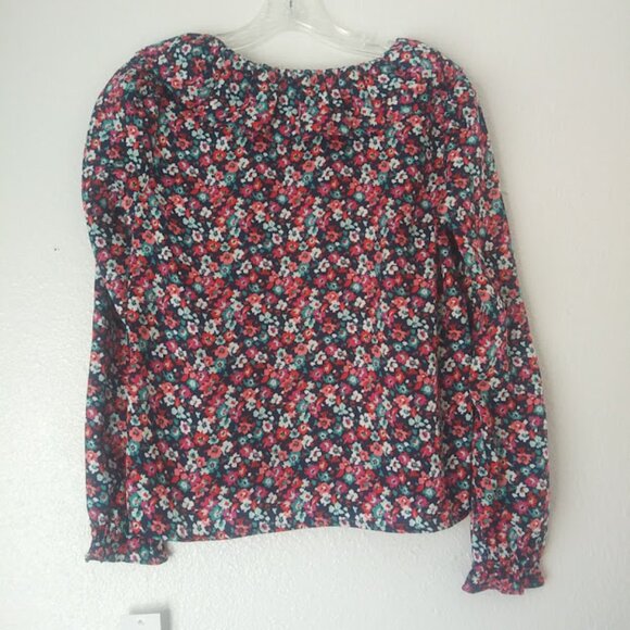 Croft & Barrow multicolored floral women's size PXS long sleeve blouse - Picture 5 of 15